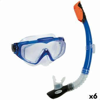 Snorkel beskyttelsesbriller og rør Intex Aqua Pro Blå