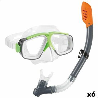 Snorkel beskyttelsesbriller og rør Intex Surf Rider Børns (6 enheder)