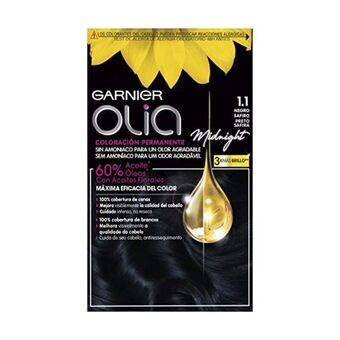 Permanent Farve Olia 1,10 Black Sapphire Garnier Uden ammoniak (4 Dele)