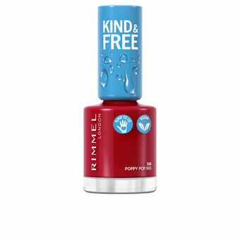 neglelak Rimmel London Kind & Free 156-poppy pop red (8 ml)
