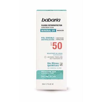 Solbeskyttelsee - lotion Babaria Solar Mineral UV Spf 50 (50 ml)