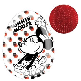 Børste til Glatning af Håret Disney   Hvid Minnie Mouse 7 x 9 x 4 cm