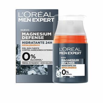 Fugtgivende ansigtscreme L\'Oreal Make Up Men Expert Magnesium Defense 24 timer 50 ml