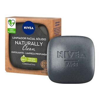 Ansigtsrens Naturally Clean Nivea Fast Eksfolierende produkt Aktivt kul (75 g)