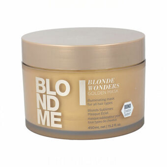 Afblegende hårmaske til blond hår Schwarzkopf  Blondme Blonde Wonders Golden (450 ml)