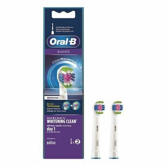 Tandbørstehoved 3D White Whitening Clean Oral-B D White Whitening Clean (2 pcs) 2 enheder