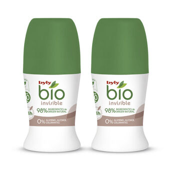 Roll on deodorant BIO NATURAL 0% INVISIBLE Byly (2 pcs)