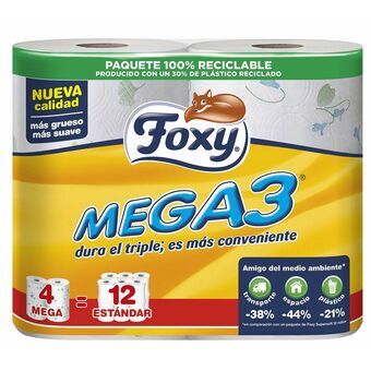 Toiletpapir Foxy Mega3 (4 enheder)