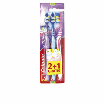 Escova de Dentes Colgate Zig Zag Medium 3 Dele
