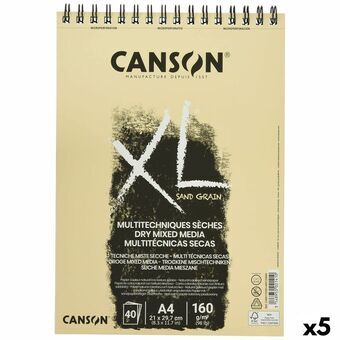 Drawing pad Canson XL Sand Natur A4 40 Ark 160 g/m2 5 enheder