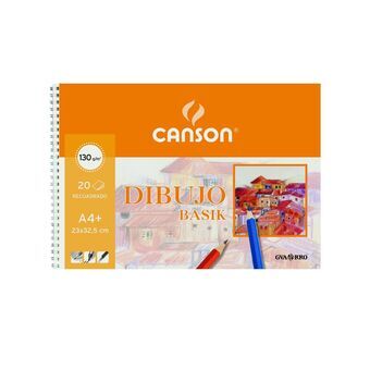 Drawing pad Canson Basik Perforeret mikro 130 g 20 Ark 10 enheder Spiral (23 x 32,5 cm)