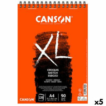 Drawing pad Canson XL Esboso 20 Ark A4 5 enheder 90 g/m² Hvid Natur