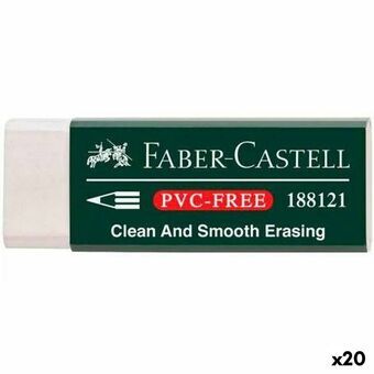 Viskelæder Faber-Castell Hvid (20 enheder)