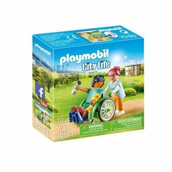 Playset Playmobil City Life Patient in Wheelchair 20 Dele