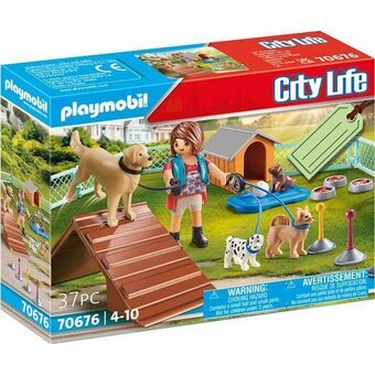 Playset Playmobil City Life Hund Træning 70676 (37 pcs)