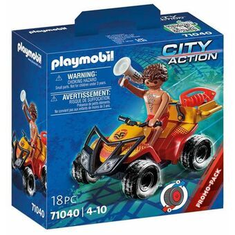 Playset Playmobil City Action Rescue Quad  18 Dele 71040
