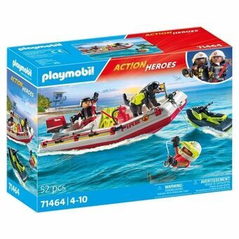 Playset Playmobil Action Heroes - Fireboat and Water Scooter 71464 52 Dele