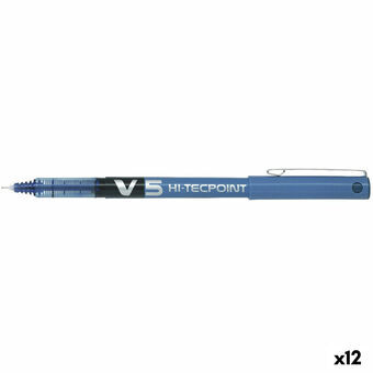 Pen med flydende blæk Pilot V-5 Blå 0,3 mm (12 enheder)
