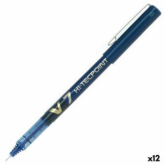 Pen med flydende blæk Pilot V-7 Hi-Tecpoint Blå 0,5 mm (12 enheder)