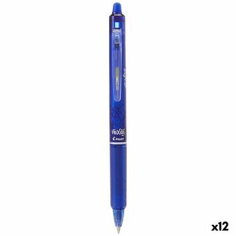 Pen med flydende blæk Pilot Frixion Clicker Blå 0,4 mm (12 enheder)