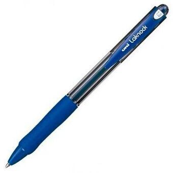Pen med flydende blæk Uni-Ball Rollerball Laknock SN-100 Blå 0,4 mm (12 Dele)