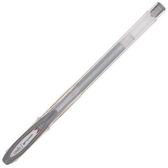 Pen med flydende blæk Uni-Ball Rollerball Signo Noble Sølvfarvet Metallic 0,5 mm (12 Dele)