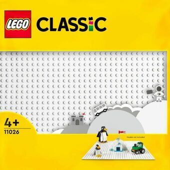Base til støtte Lego 11026 Classic The White Building Plate Hvid