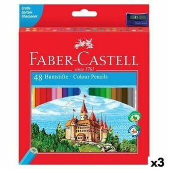 Farveblyanter Faber-Castell Multifarvet (3 enheder)