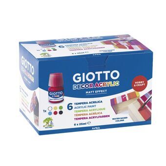 Tempera Giotto Decor Multifarvet (25 ml) (6 enheder)