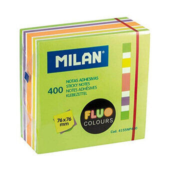 Notesblokken Milan Fluo Auto bindemidler (7,6 x 7,6 cm)
