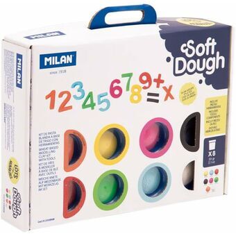 modellermasse Milan Soft Dough Lots of Numvers Multifarvet