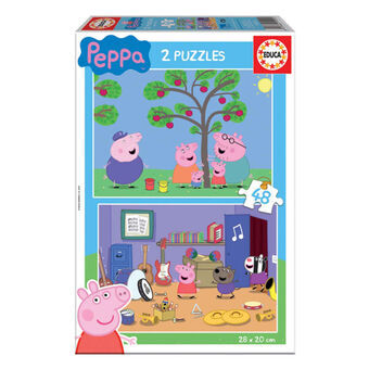 Børne Puslespil Educa Peppa Pig (2 x 48 pcs)