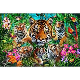 Puslespil Educa Tiger jungle 500 Dele