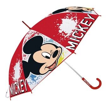 Paraply Mickey Mouse Happy Smiles Rød (Ø 80 cm)