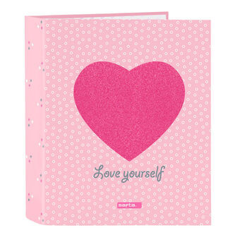 Ringbind Safta Love Yourself Pink A4 (27 x 33 x 6 cm)
