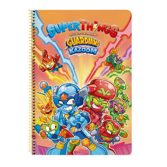 Notesbog SuperThings Guardians of Kazoom Lilla Gul A4