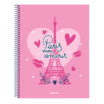 Notesbog Safta Paris Pink Marineblå A4 120 Ark
