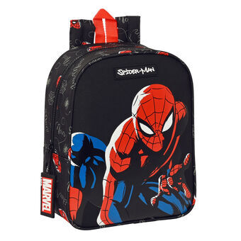 Børnetaske Spiderman Hero Sort (22 x 27 x 10 cm)