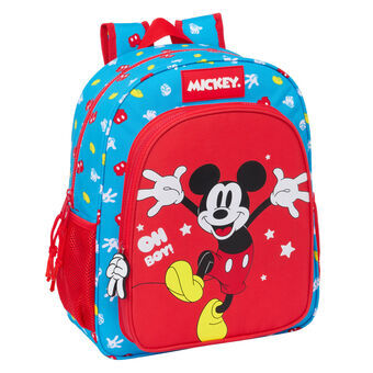 Skoletaske Mickey Mouse Clubhouse Fantastic Blå Rød 32 X 38 X 12 cm