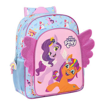 Skoletaske My Little Pony Wild & free 32 x 38 x 12 cm Blå Pink