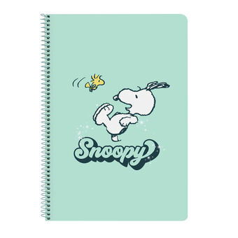 Notesbog Snoopy Groovy Grøn A4 80 Ark