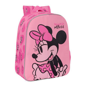 Børnetaske Minnie Mouse Loving Pink 26 x 34 x 11 cm