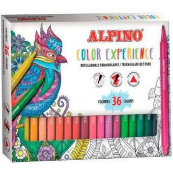 Sæt med Fiberpenne Alpino Color Experience Multifarvet 36 Dele