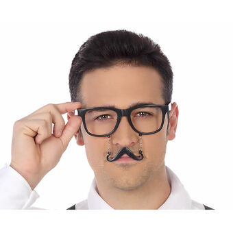 Briller Tilbehør til Kostume Overskæg Sort