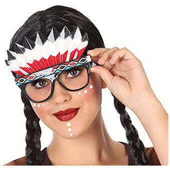 Briller Tilbehør til Kostume Multifarvet Amerikansk Indisk