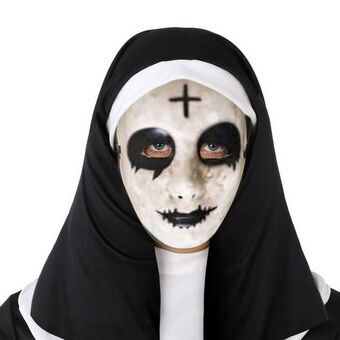 Maske Nonne Sort 17 x 19,5 cm
