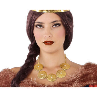 Halskæde Gylden Dronning Tilbehør til Kostume