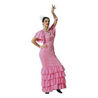 Kostume til voksne Sevillana danser Pink - M/L