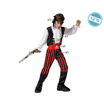 Kostume til børn Multifarvet Pirater Pirat 7-9 år