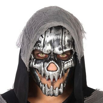 Maske Kranium Sølvfarvet Halloween